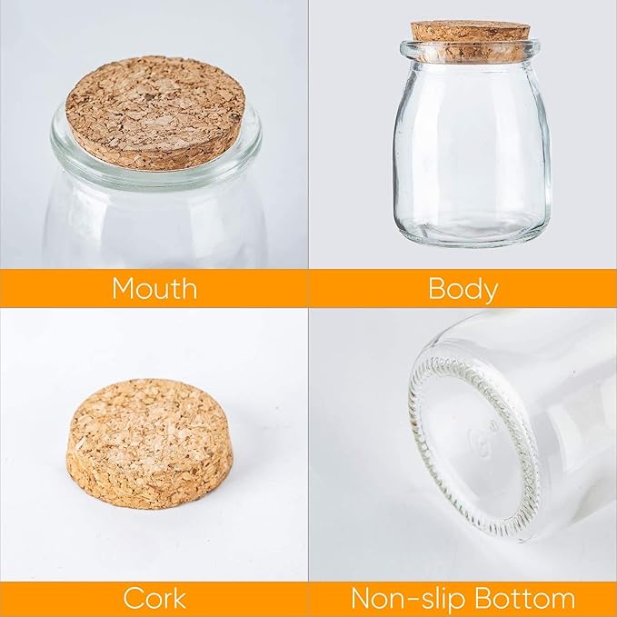 Brajttt Glass Mini Yogurt Jars 40 Pack, 7 oz Favor Jars - Image 3