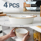 ONEMORE Au Gratin Baking Dish Oval Ceramic White Small Casserole Dish Oven Safe - Image 4