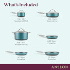 Anolon Achieve Hard Anodized Nonstick Cookware Pots and Pans Set, 9 Piece - Image 3