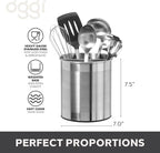 Oggi Jumbo Stainless Steel Rotating Utensil Holder - Image 5