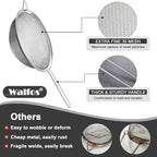 Walfos Fine Mesh Strainer Set of 3, Stainless Steel Wire Strainers - Image 7