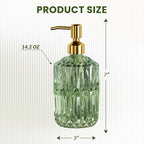 AmazerBath Soap Dispenser, 2 Pack Green Glass Soap Dispenser - Image 4