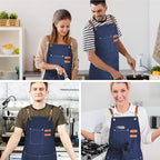 OUNLEN Chef Apron for Men Women Canvas Aprons - Image 6