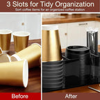 Acrylic Coffee Cup Holder for Countertop, 3 Slots Acrylic Coffee Bar - Image 6
