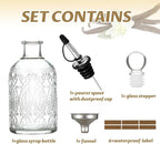 Retro Glass Syrup Dispenser Bottle 7oz, Oil and Vinegar Cruet - Image 2