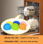 Comtim Pet Can Covers/6 Pack Silicone Dog Cat Food Can Lids/Universal Size Fit - Image 5