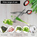 5 Blade Herb Scissors Kitchen Herb Shears Cutter Multipurpose Cutting Shear - Image 2