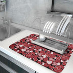 Valentines Day Dish Drying Mat for Kitchen Counter 24x18 Inch Love Drying Mat - Image 2