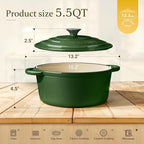 Overmont Enameled Cast Iron Dutch Oven - Image 4