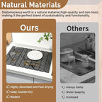 Large Stone Dish Drying Mat for Kitchen Counter, Quick Dry Stone Dishes Mats - Image 7