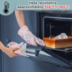 BONTHEE Oven Gloves Heat Resistant Potholder Set Oven Gloves - Image 3