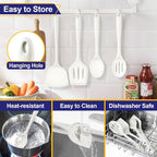 P&P CHEF Kitchen Utensil Set, 4 Pieces Non-stick Silicone Cooking Utensils - Image 7
