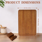 Solid Teak Wood Cutting Board One Piece Non Glued Large Thick Crack Resistant - Image 2