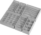 Criusia 6 Pack Sock Underwear Drawer Organizer Dividers, 58 Cell Foldable - Image 8