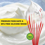 NileHome Silicone Whisk Set 8" 10" 12", 3 Pack Kitchen Whisk Kitchen Wisk Wire - Image 5