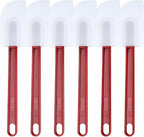 6 Pcs Commerical Rubber Spatula, 9.5-Inch Silicone Rubber Spatula Set High Heat by Heffiso+Silicone+Utensils