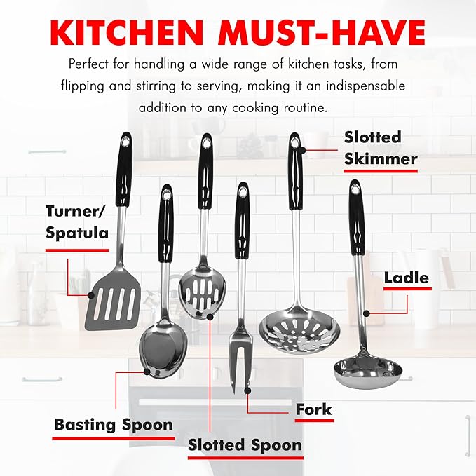 Chef Craft Select Heavy Duty Basting Spoon, 12 inch, Stainless Steel - Image 6