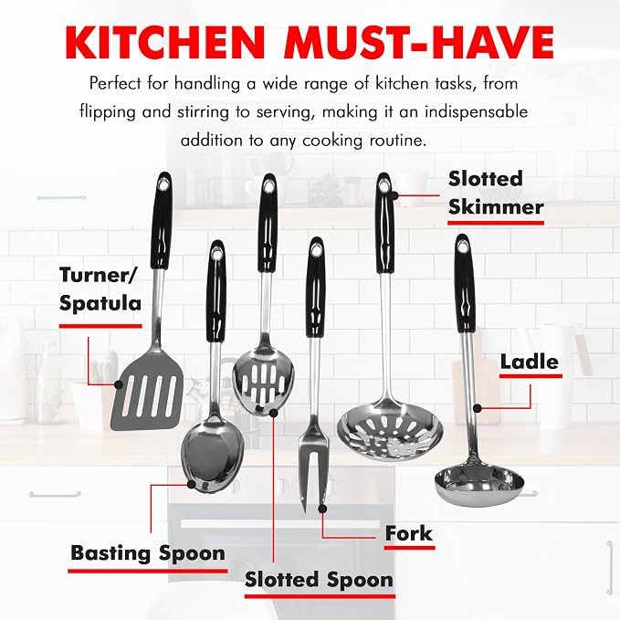 Chef Craft Heavy Duty Turner/Spatula, 13.5 Inch, Stainless Steel - Image 6