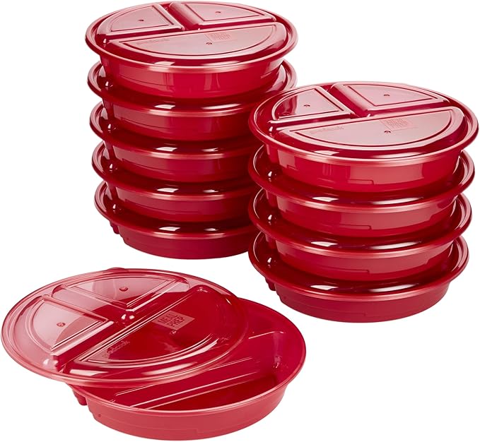GoodCook Meal Prep Containers Set Microwave & Dishwasher-Safe Round Food by GoodCook
