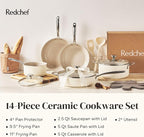 Redchef Ceramic Nonstick Cookware Set, Induction Cookware - Image 8