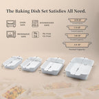 Dafuceramic Casserole Dishes for Oven, Baking Dishes, Ceramic Bakeware Sets of 4 - Image 2