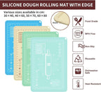 Silicone Baking Mat 20"L x 28"W, Extra Thick Dough Rolling Pad - Image 2
