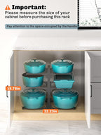 MUDEELA 6-Tier Pots and Pans Organizer under Cabinet, 13.78" Height Heavy Duty - Image 2