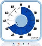 Secura 60-Minute Visual Countdown Timer, 7.5-Inch Oversize Classroom Visual by Secura