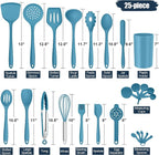 E-far Silicone Cooking Utensils Set, 25 Piece Kitchen Utensils - Image 2