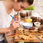 14 Pcs Cookie Decorating Tool Set, Easter Fondant Cake Decorating Brushes - Image 3