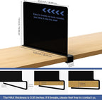 HBlife 8 Pack Black Shelf Dividers, Vertical Purse Organizer - Image 2