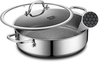 Saute Pan, Hybrid Non Stick 6.5 Quart Everyday Braiser pan, Chicken Fryer by SNOWCLAD