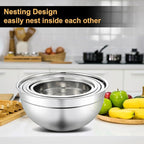 hunnycook 5 Piece Mixing Bowl Set - Image 4