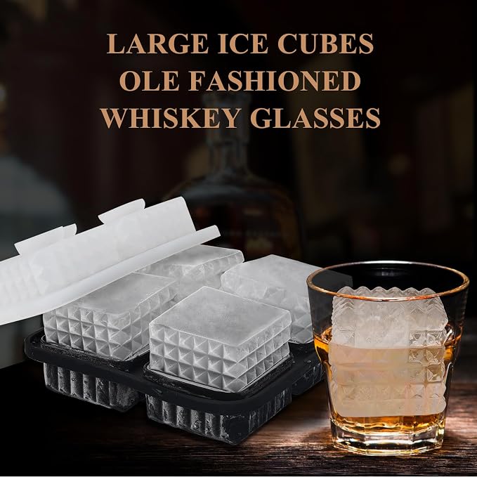 2-Inch Whiskey Ice Cubes Mold, Silicone Ice Cube Trays - Image 6