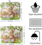 Happy Easter Bunny Kitchen Dish Drying Mat - Image 2