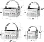 HULISEN Square Biscuit Cutter Set, Stainless Steel Cookies Cutter - Image 3
