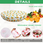 10Pcs Reusable Bowl Covers In 5 Size, Stretch Cloth Fabric Dish Cover Kitchen - Image 3