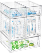 Vtopmart 6 Pack Clear Stackable Storage Drawers, Plastic Drawers by Vtopmart
