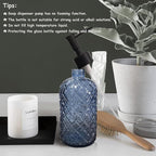 Blue Glass Dish Soap Dispenser for Kitchen, 12oz Refillable Liquid Hand Soap - Image 6