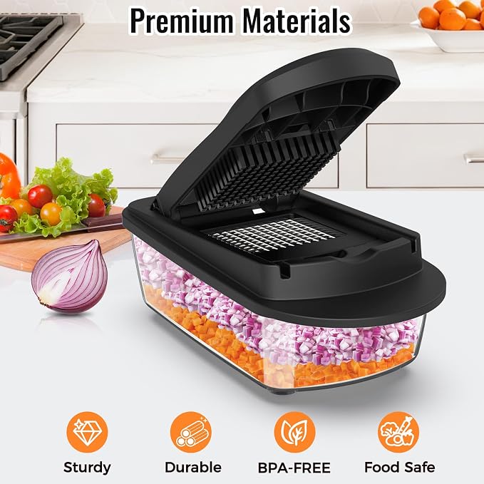 12 Blade All-in-1 Vegetable Chopper Mandoline Slicer - Image 3