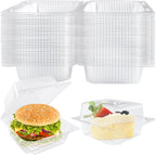Jizvxe 50 Pcs Clear Plastic Take Out Containers, Disposable Clamshell Dessert by Jizvxe