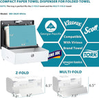 Paper Towel Dispenser for Home Bathroom: Modunful White ABS Multifold Paper - Image 2