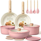 CAROTE Pots and Pans Set, Nonstick Cookware Set Detachable Handle, RV Cookware by CAROTE