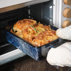 VICRAYS Ceramic Bakeware Set, Porcelain Rectangular Lasagna Pans Casserole Dish - Image 4