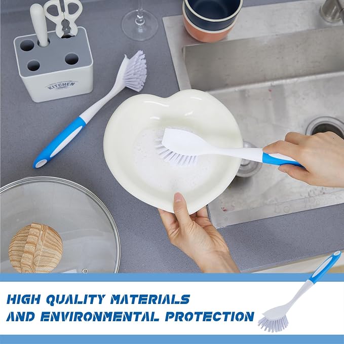 Hsei 30 Pcs Blue Kitchen Scrub Dish Brush Bulk - Image 6