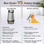 Ourokhome Cheese Grater with Handle, Stainless Steel Box Grater, 4 Side Kitchen - Image 8