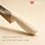 White Knife Set, Howashin 15 Pieces Kitchen Knife Set - Image 5
