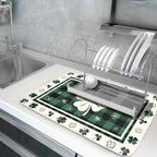 Giwawa Patrick Clovers Dish Drying Mat 18"x24" Lucky Shamrock Spring Leaf Dish - Image 5