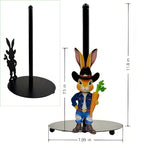 Cute Western Bunny Paper Towel Holder Countertop, Rustic Farmhouse Kitchen Decor - Image 4