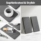 2PCS 7" x 3.5" Water Absorbing Bathroom Sink Vanity Trays, Diatomite Stone - Image 6